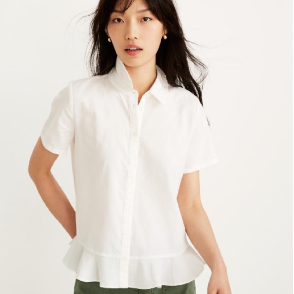 NWT Madewell Peplum Button-Down Shirt